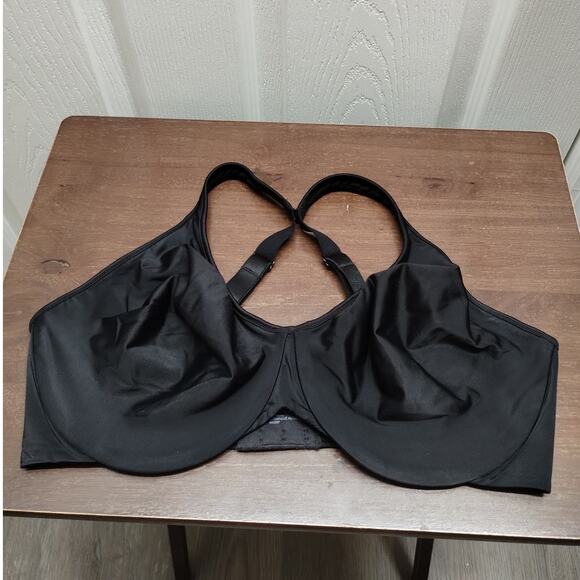Bali Women's Size 38DD Black Back Smoothing Underwire Full Coverage Bra 3382 - Picture 2 of 4